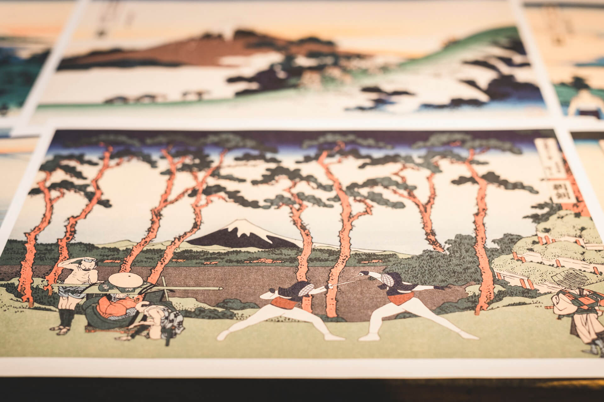 Another custom-made ukiyo-e; this one illustrates fencing