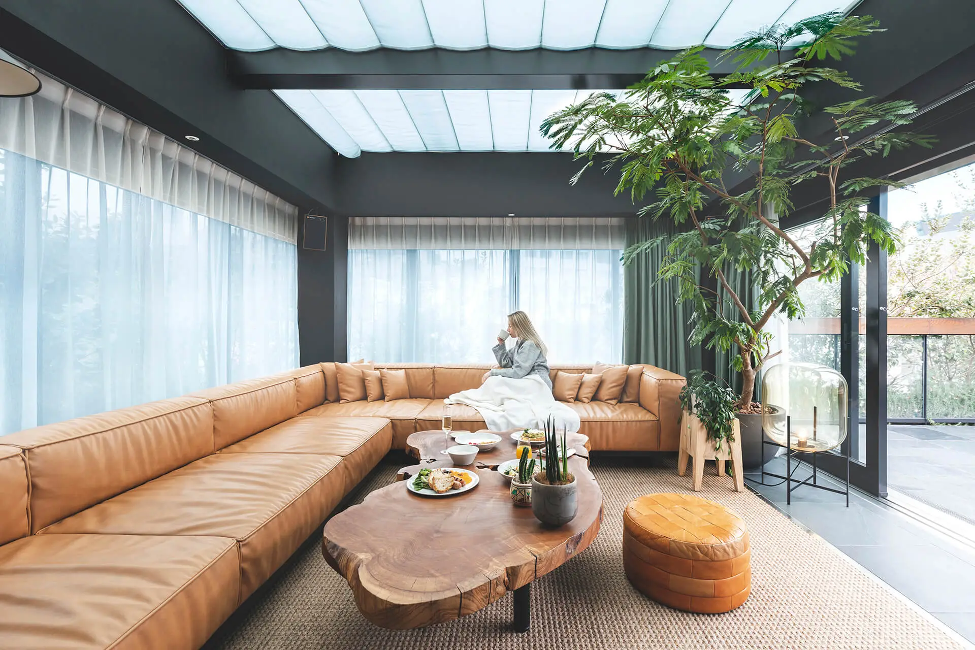 An open living room that embodies nature